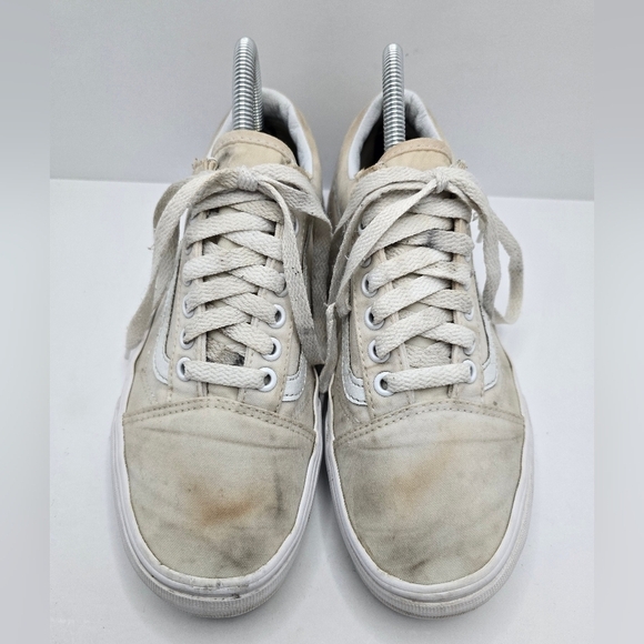 Vans | Old Skool Indie grunge white canvas low-top sneakers | WMS 8.5 - Picture 2 of 8